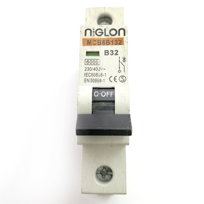 Niglon MCB6B132 B32 32A 32 Amp MCB Circuit Breaker Type B